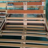 Lit 140 avec sommiers Lattoflex ajustables - Maison Regain - Pin - Vintage