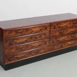 Scandinavian chest of drawers with 8 drawers in Rio rosewood