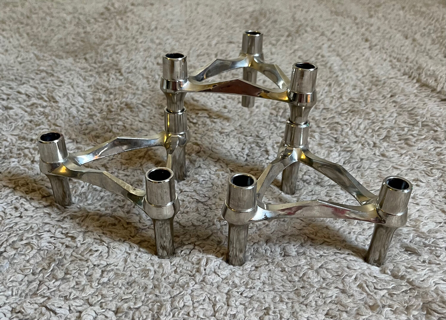 Stackable candle holder design from the 70s