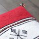 Coussin berbère marocain rouge et blanc