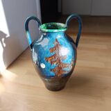 glazed ceramic vase 1920 signed François Sicard Vallauris
