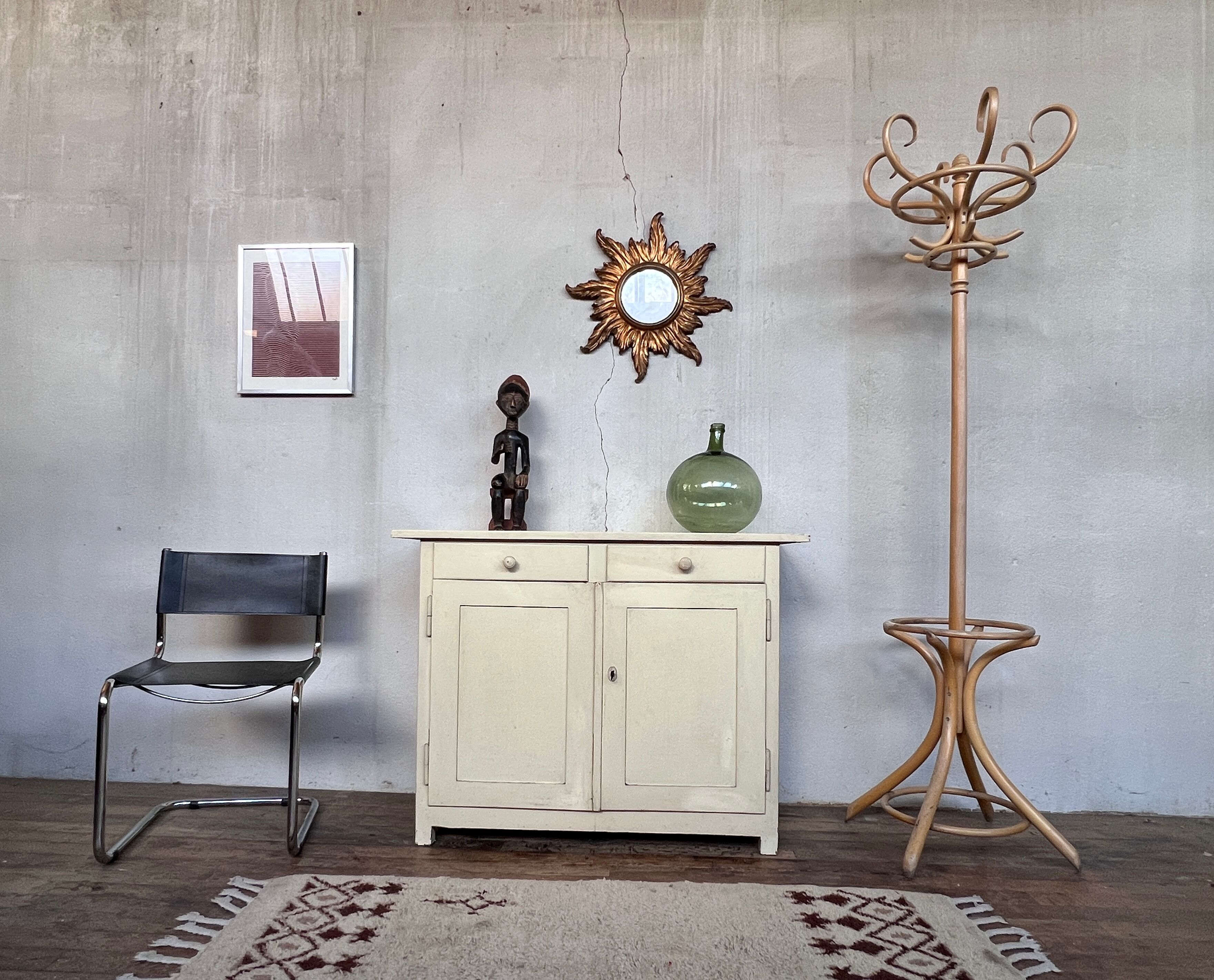 Buffet parisien patine blanche blanc