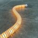 Snake floor lamp Boalum postmodern space age model by Livio Castiglioni and Gianfranco Frattini for Artemide, 1970s.