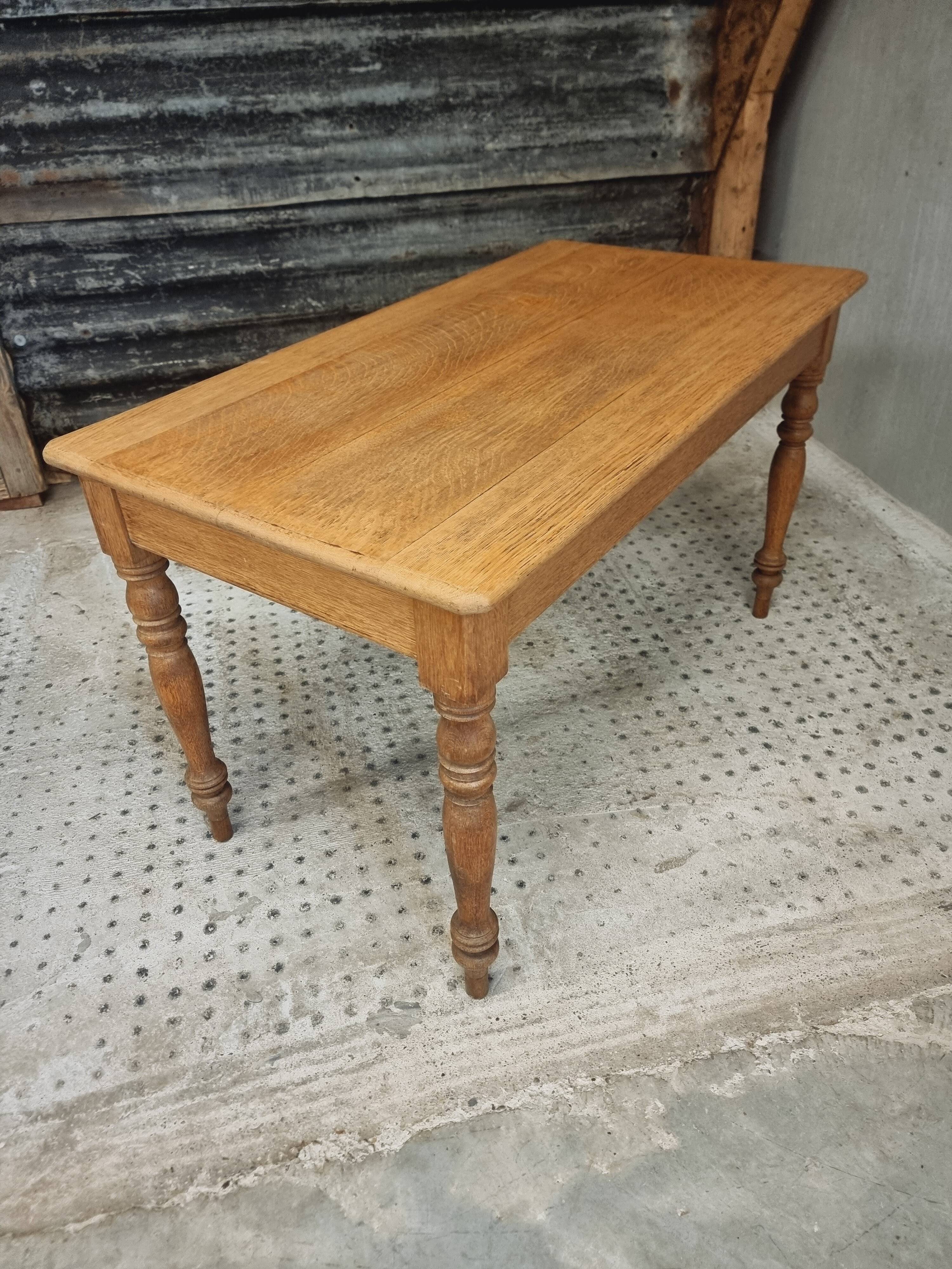 Antique oak table dining table kitchen table 69 x 130 cm