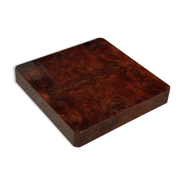 Table basse en parchemin laqué, Italie années 1970