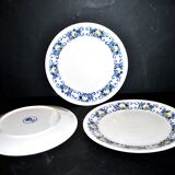 Set of 3 Villeroy & Boch vintage CADIZ porcelain dinner plates, 1970s