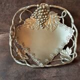 Metal basket with vine decor