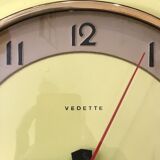 Vintage clock star Formica yellow wall pendulum