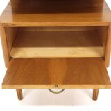 Elm bedside table, Swedish Modern, bodafors, Sweden, 1940