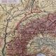 Old map of the Alps from 1928