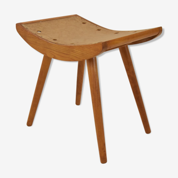 Mid-century Wood Footstool/TON,1960’s.
