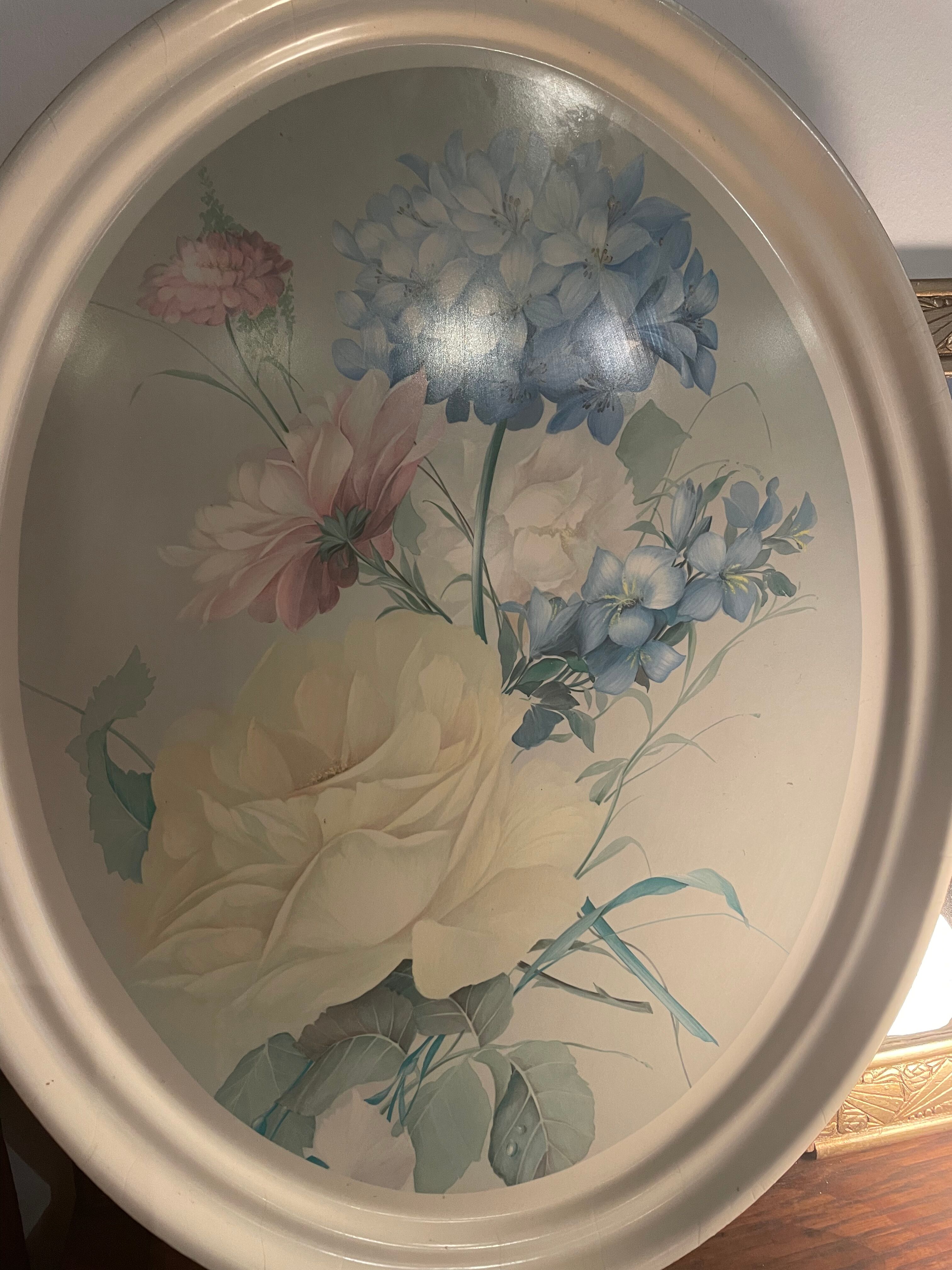 Oval flower service tray