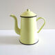 Cafetière émaillée jaune clair