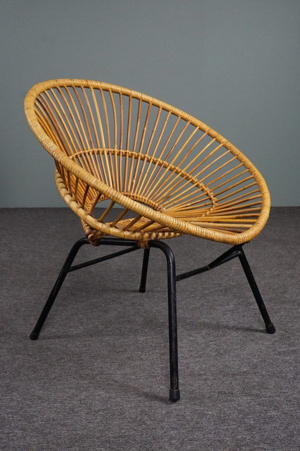 Rattan armchair, Dutch Design, 1960