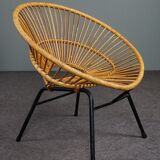 Rattan armchair, Dutch Design, 1960
