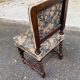 Chaise vintage Louis XIII bois massif et tissu