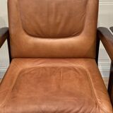 Set of 6 "1960s design" leather armchairs.