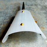 Pair of vintage plexi and bakelite 50s wall lamps