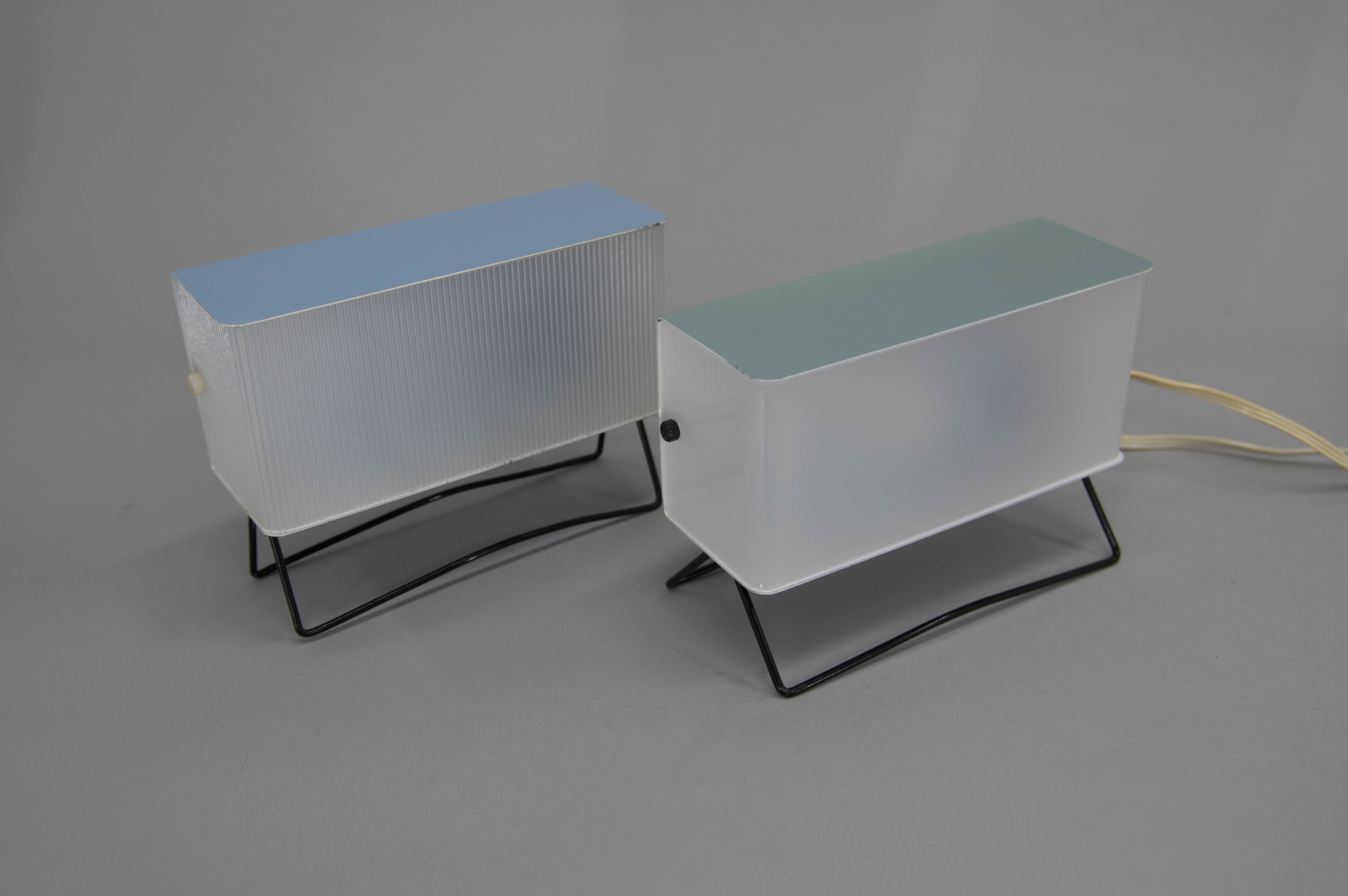 Set of two table lamps by pokrok zilina, 1960s