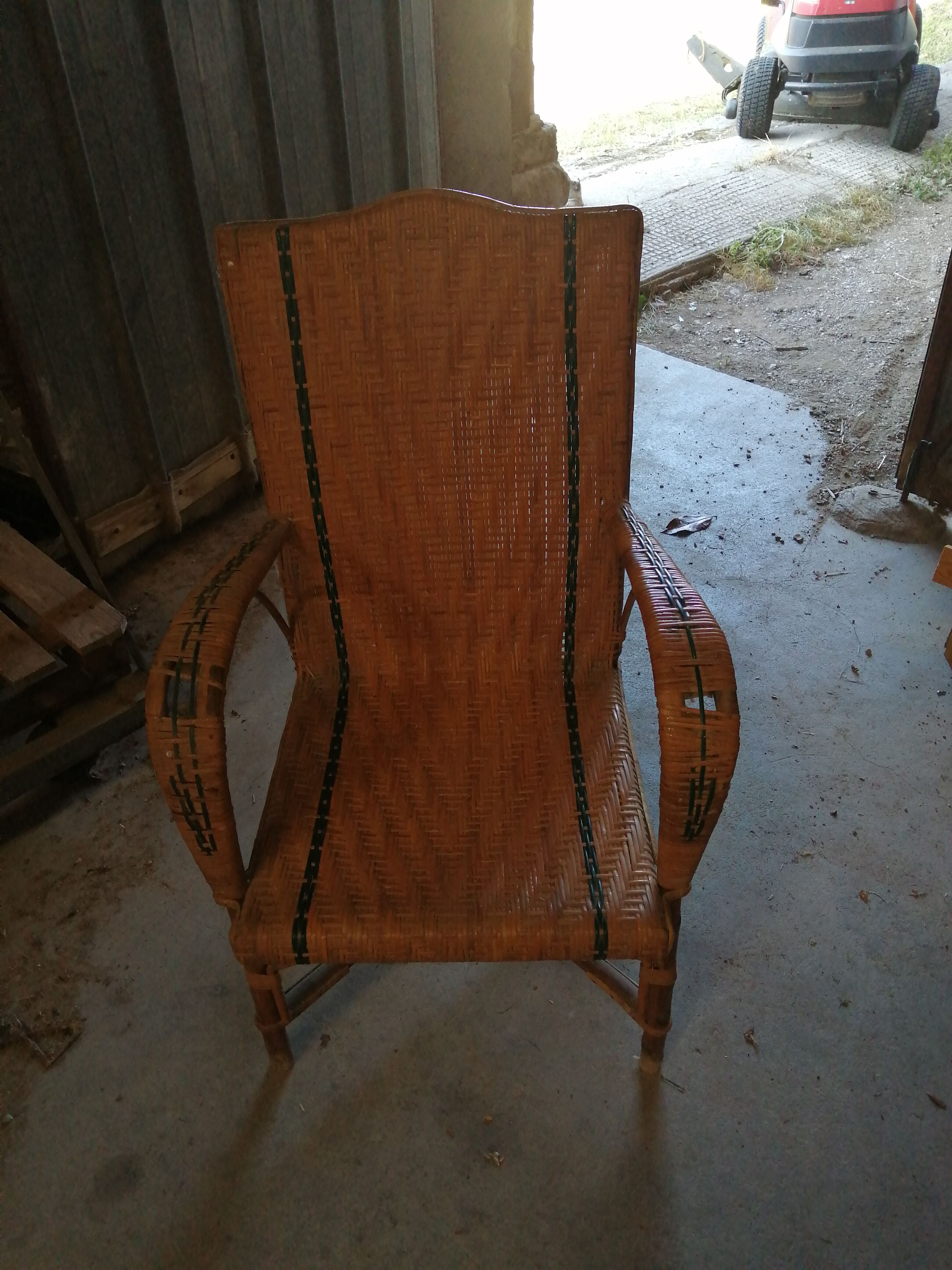 Vintage rattan / osier armchair