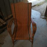 Vintage rattan / osier armchair