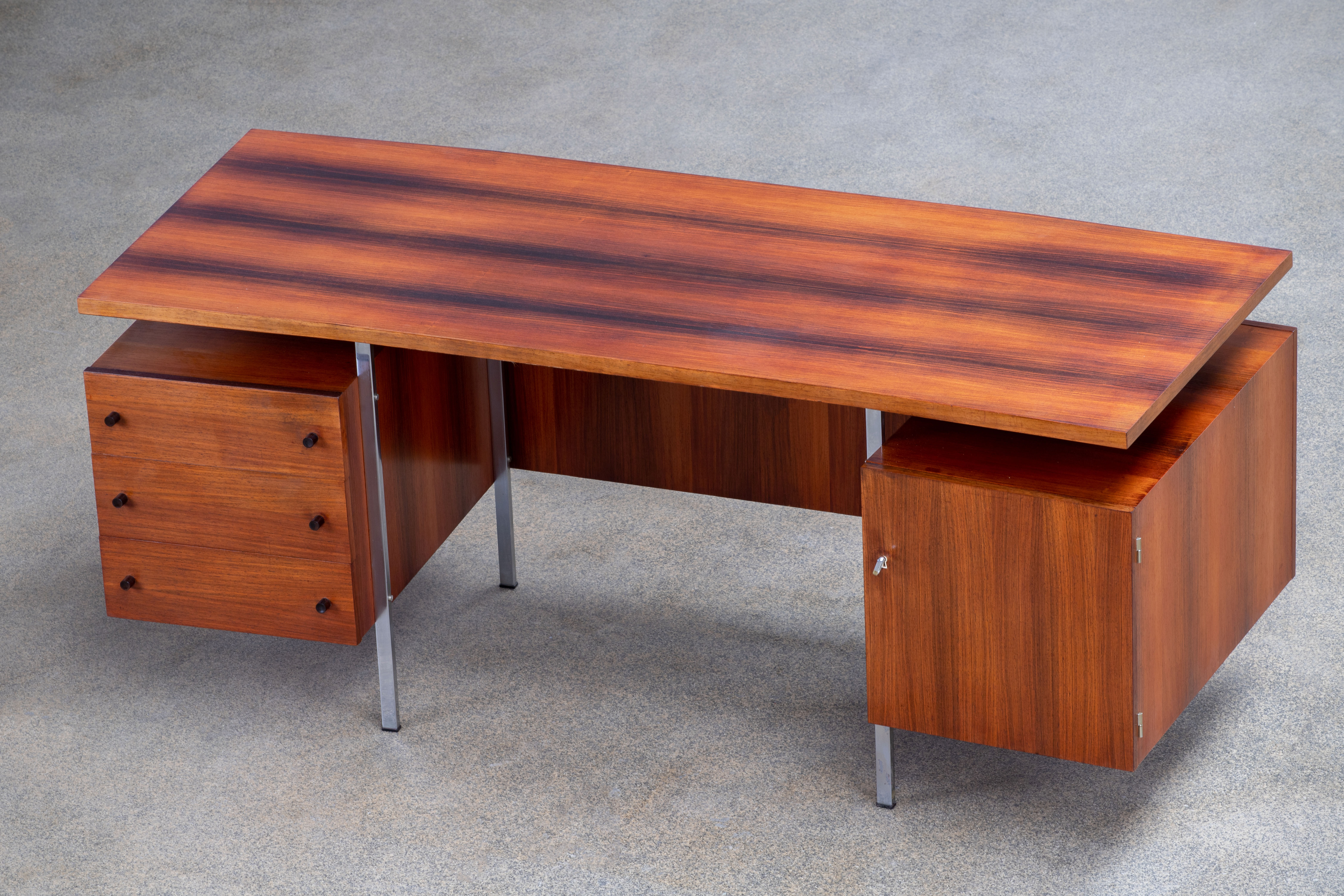 Scandinavian design desk rosewood 176 cm