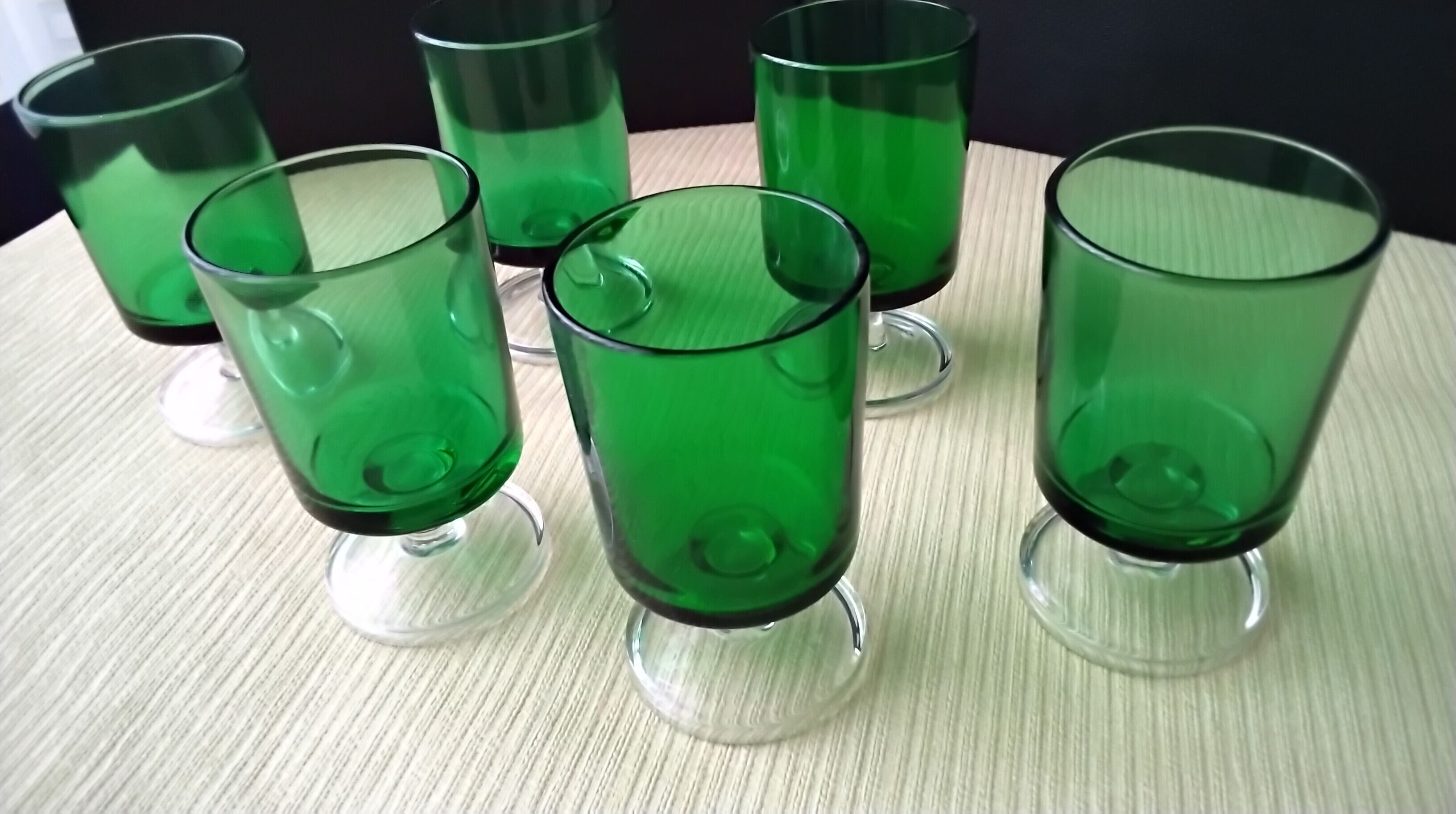 Set de 6 verres à apéritif ou vin blanc Luminarc  Années 70