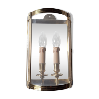 Brass wall sconce