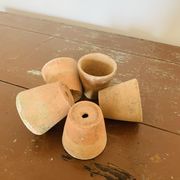 Lot de 5 pots en terre cuite circa 1930 graineterie