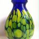 Cobalt blue vase with yellow inclusion Height 33 cm