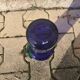 Blue blown glass vase.