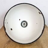 Industrial Petrol Enamel Factory Pendant Lamp, 1960s