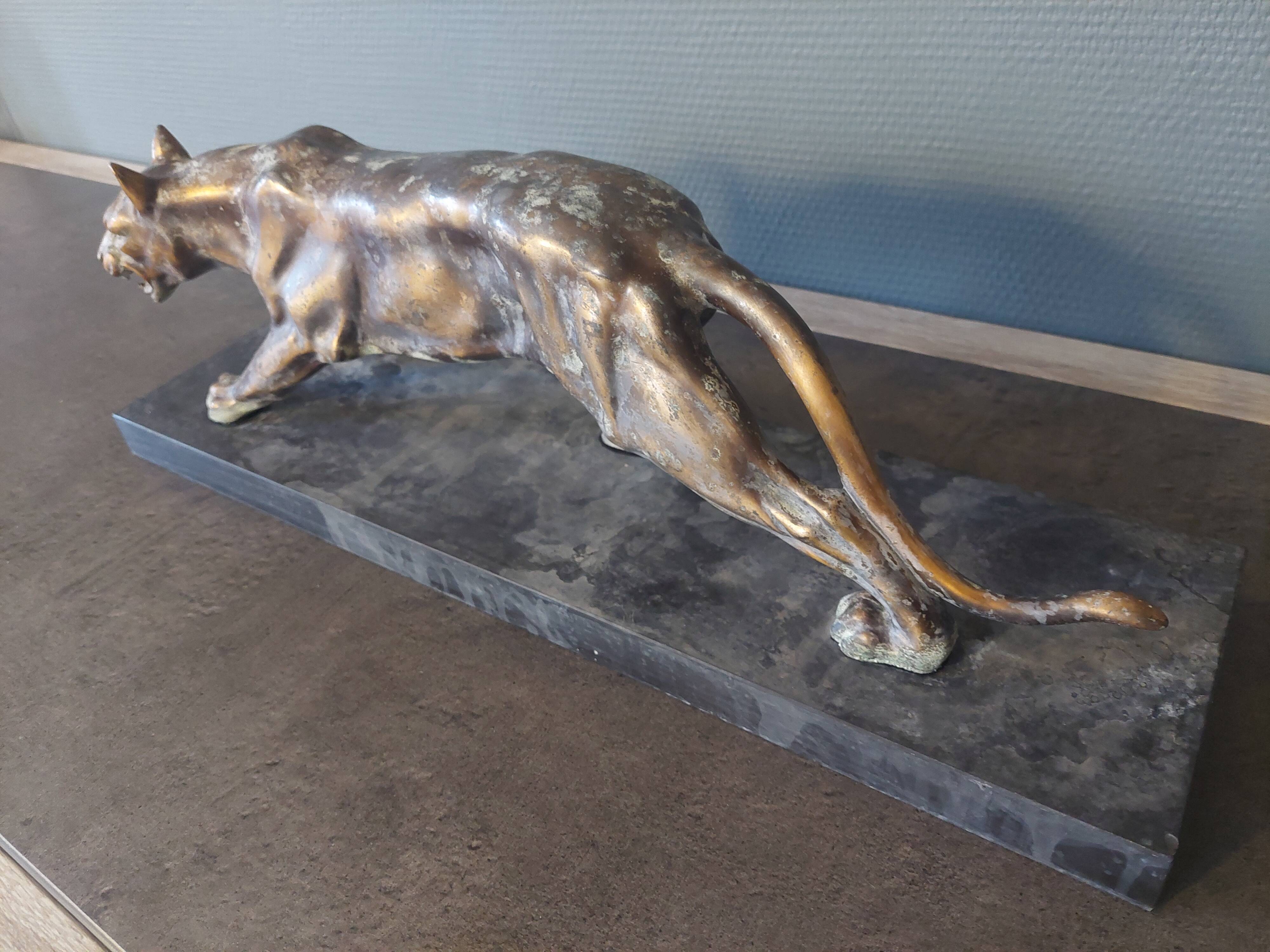 Lioness sculpture art deco