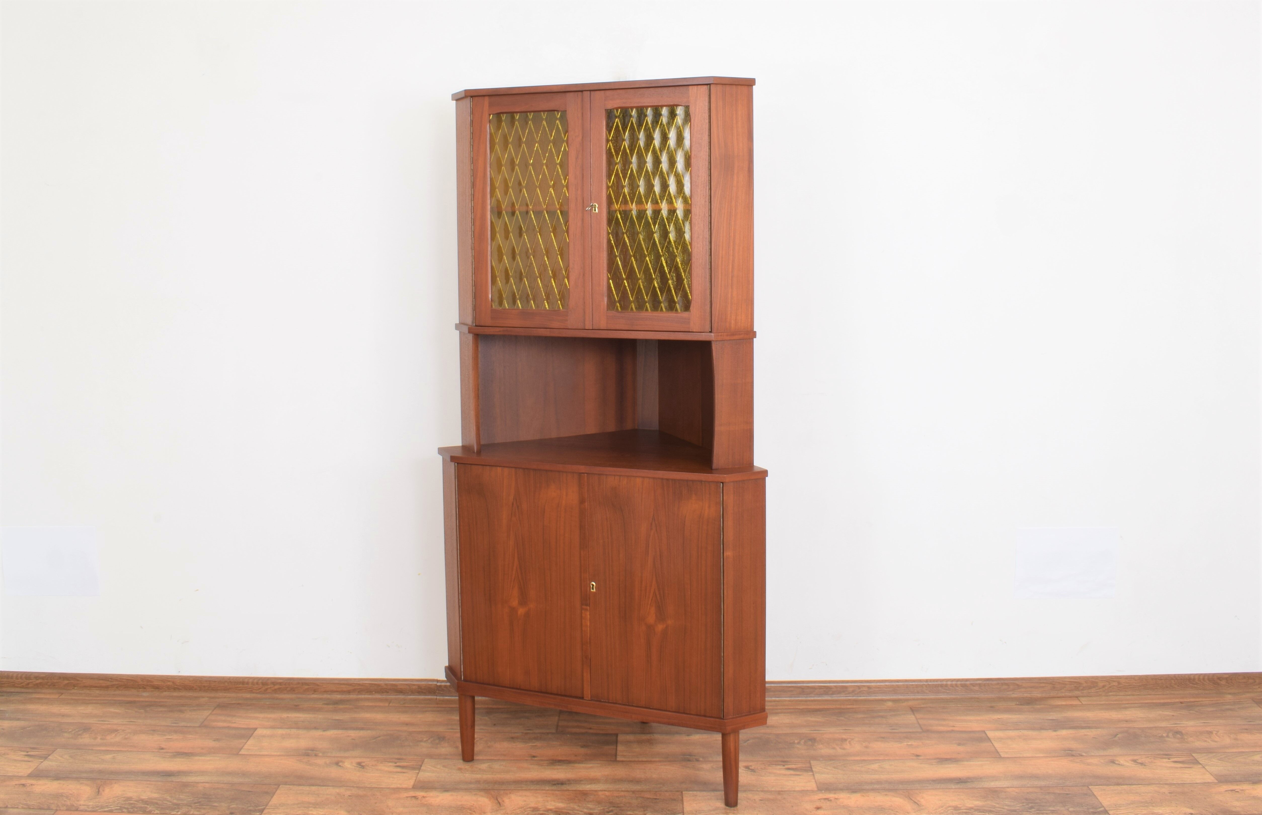 Danish teak corner cabinet