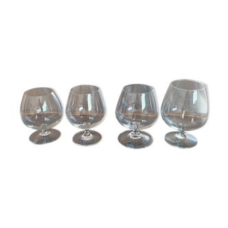 4 verres à Cognac en cristal