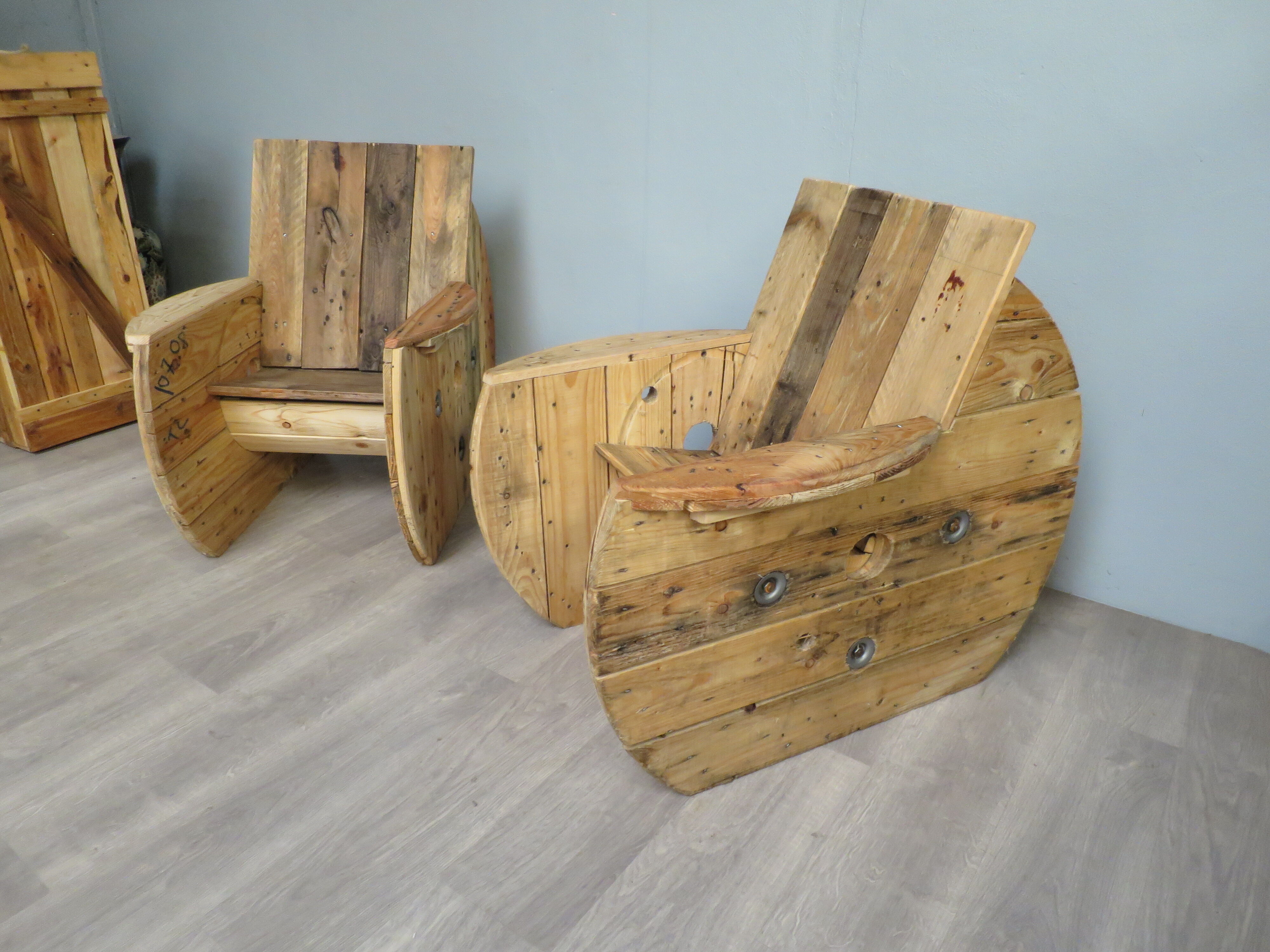 Pair of original touret armchairs