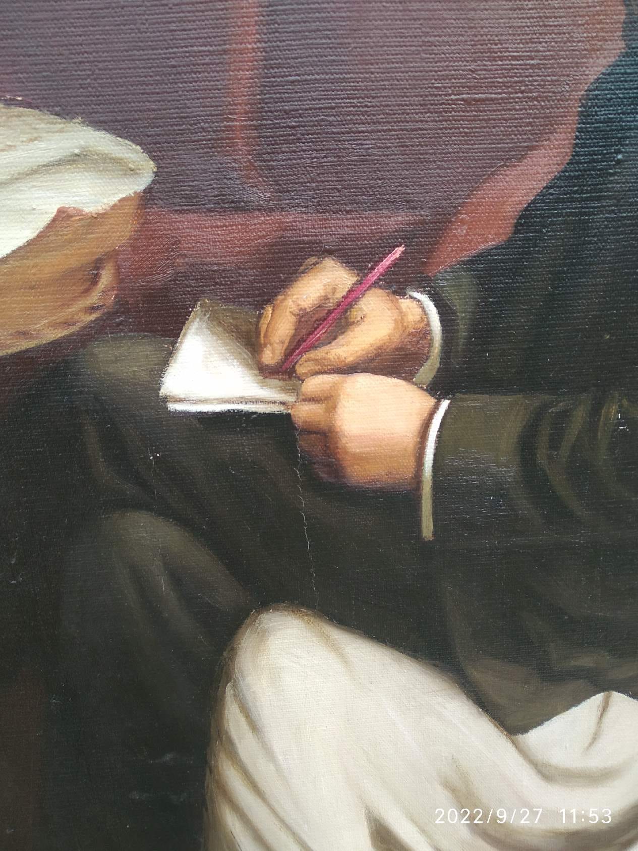 Painting Lenin in the armchair of Smolny, Soviet era