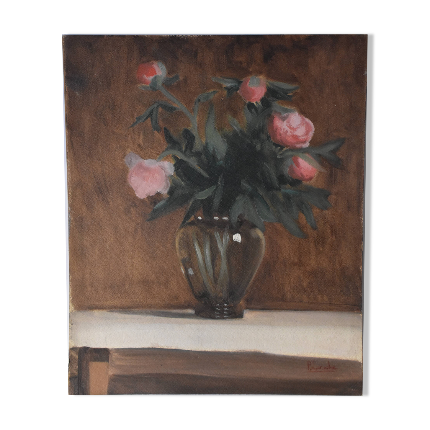 Pierre Laroche, Roses in a Vase (circa 1940)