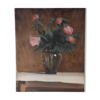 Pierre Laroche, Roses dans un vase (vers 1940)