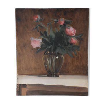 Pierre Laroche, Roses in a vase (circa 1940)