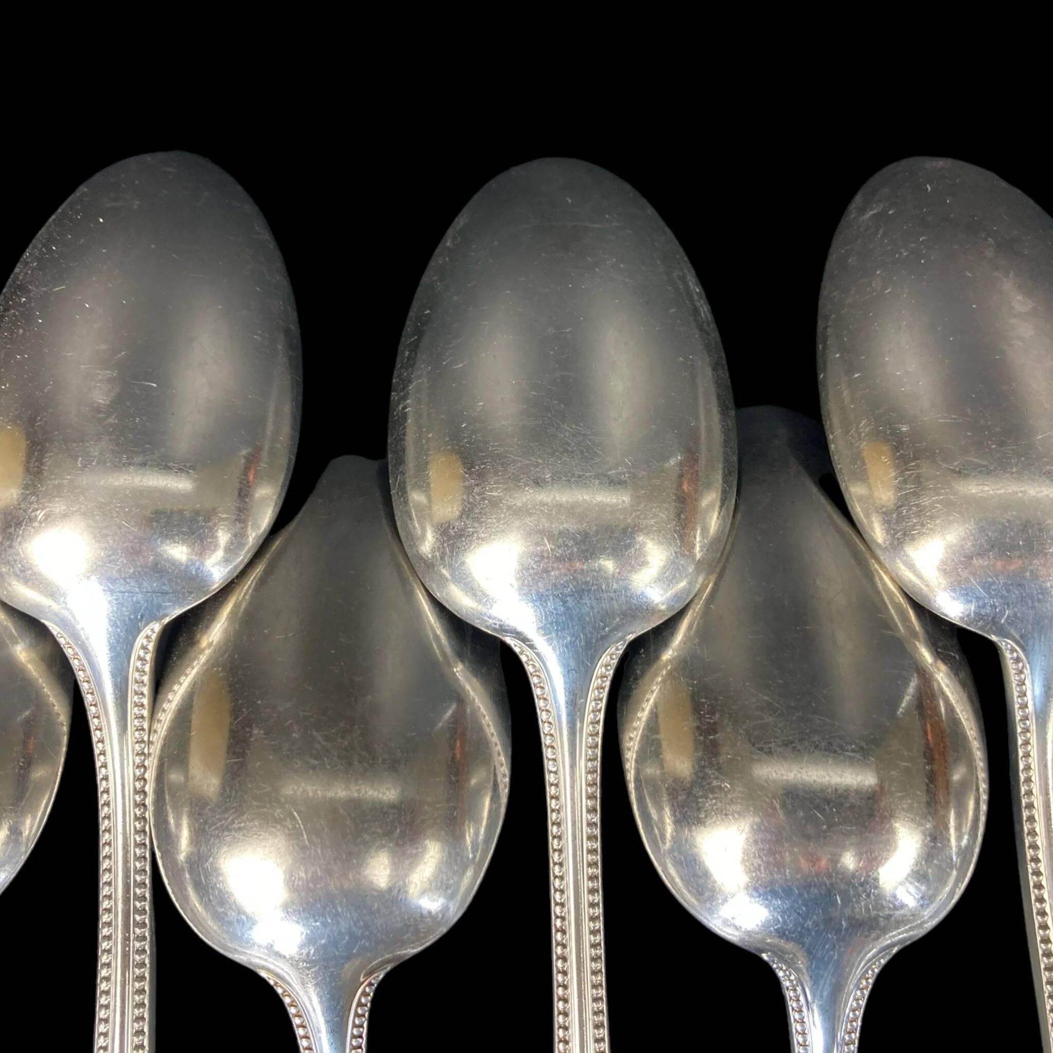 Christofle house model pearls 12 large table spoons