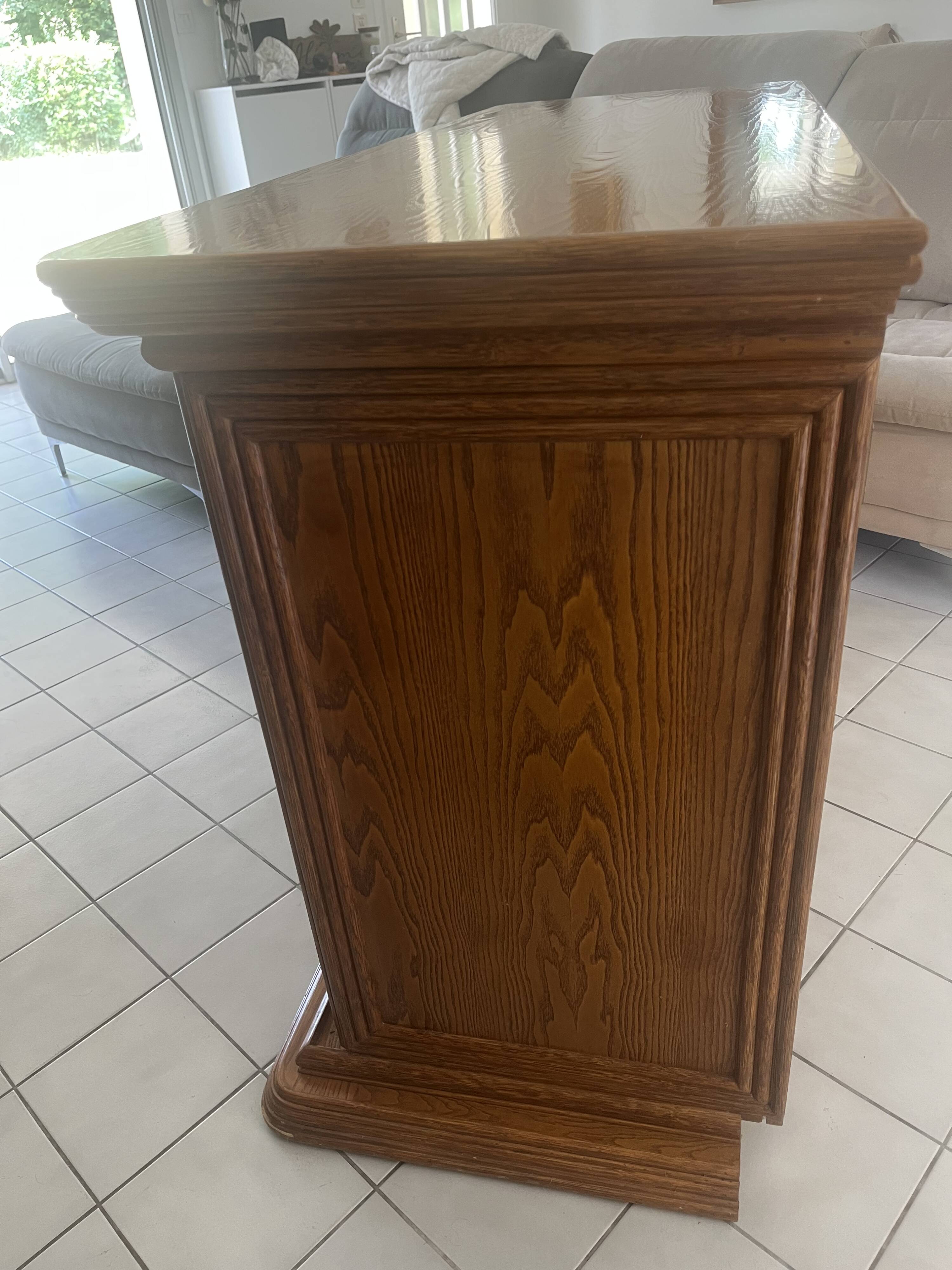 Buffet, vintage wicker commode in Riviera style, 1970s.