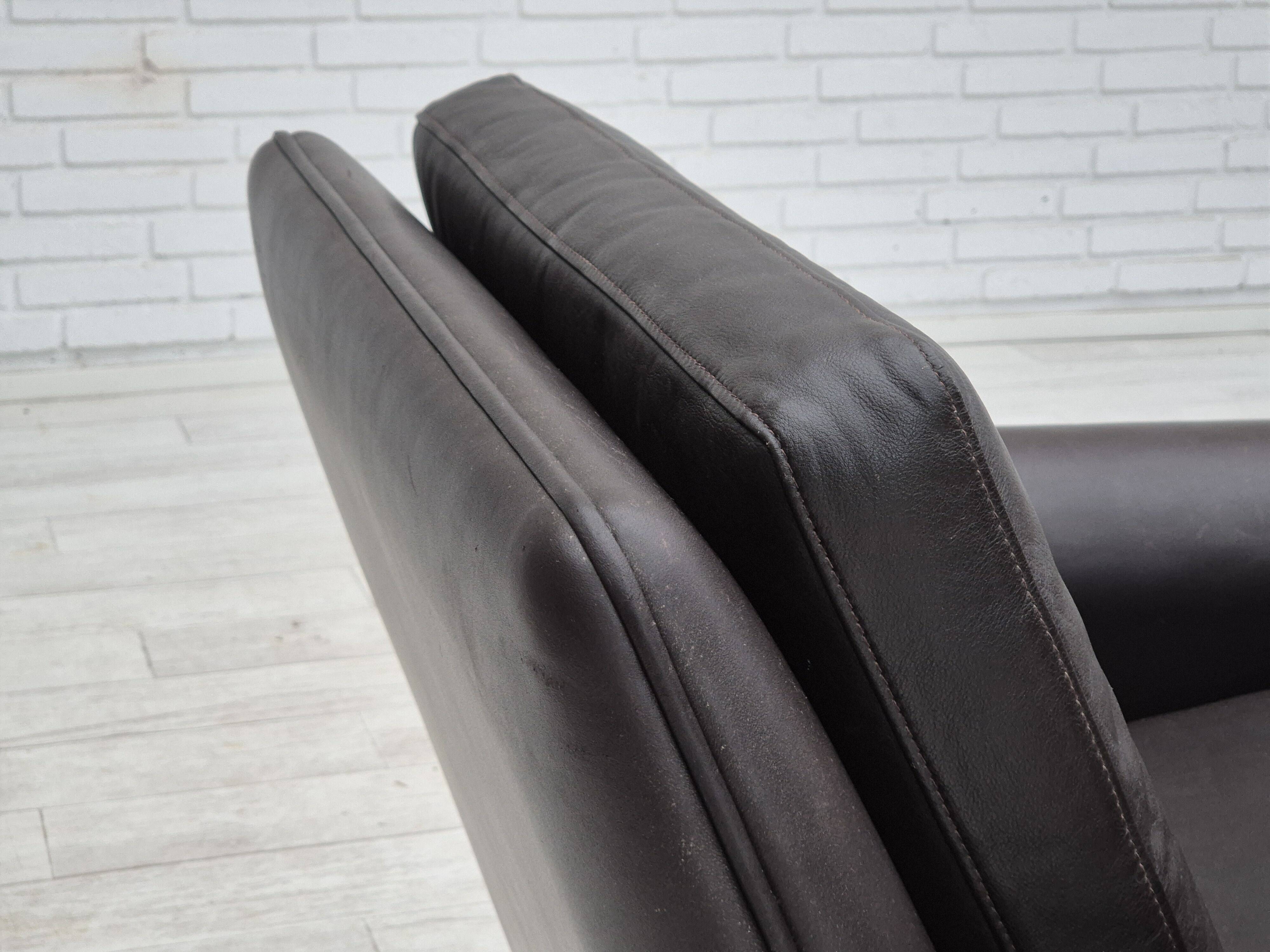 1960s, Danish design by Aage Christiansen, model "Diplomat", lounge chair with footstool.