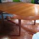 Round table in vintage teak 60s Scandinavian Rochebobois