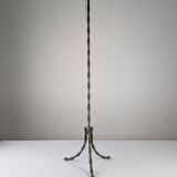 Lampadaire en laiton style bambou, style Maison Baguès, 1960