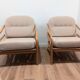 Two rattan armchairs from the 1970s, Scandinavia