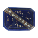 Flat Lunéville Ket G dark blue & gold enamelled