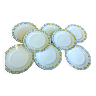 Set of 12 Limoges porcelain plates