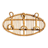 Italian rattan coat rack