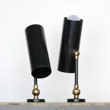 2 appliques dans le goût de Gino Sarfatti pour Arteluce, années 50